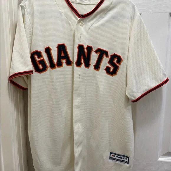 Majestic White and Black Giants Jersey - Picture 8 of 13